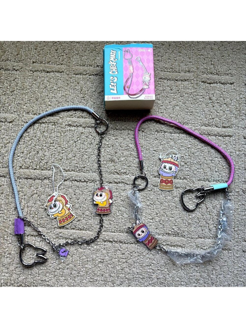 POP MART Labubu The Monsters Let’s Checkmate Knight Bishop Pendants 2 New Open